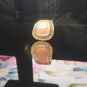 Golden hinged cuff bracelet